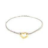 Single Open 14K gold Heart Anklet