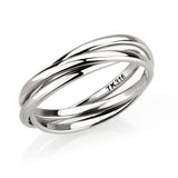 TK3743 - High polished Stainless Steel Interlocking Ring