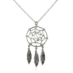 Sterling Silver 17 inch Necklace with Dream Catcher Pendant