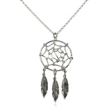 Sterling Silver 17 inch Necklace with Dream Catcher Pendant