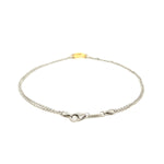 Single Open 14K gold Heart Anklet