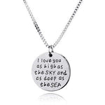 Sky High And Sea Deep Love Quote Collection Necklace